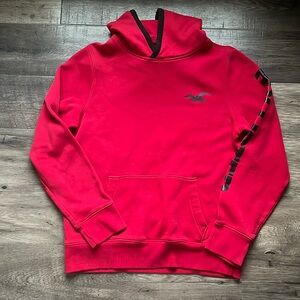 Hollister Men’s Red Hoodie Sweatshirt Size Medium
